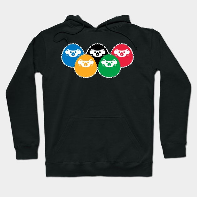 Hedgehogs Olympics Flag Hoodie by Darquill T-Shirts